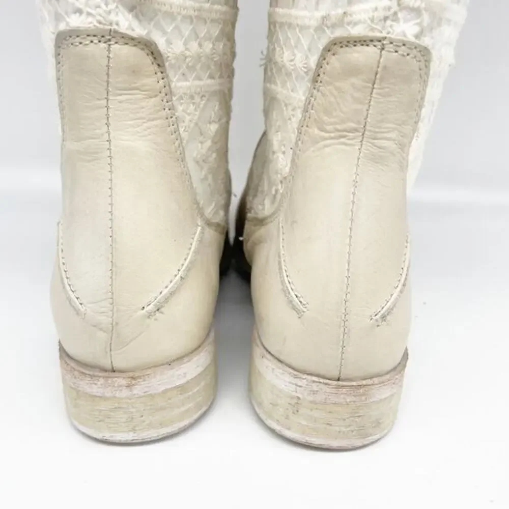 Free People Women's Bren‎ OTK Crochet Western Cowgirl Boots Size US 6 Size 36